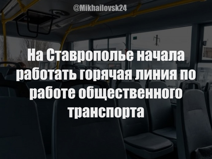 На Ставрополье начала работать горячая линия по работе общественного транспорта На Ставрополье начала работать горячая линия по работе общественного транспорта